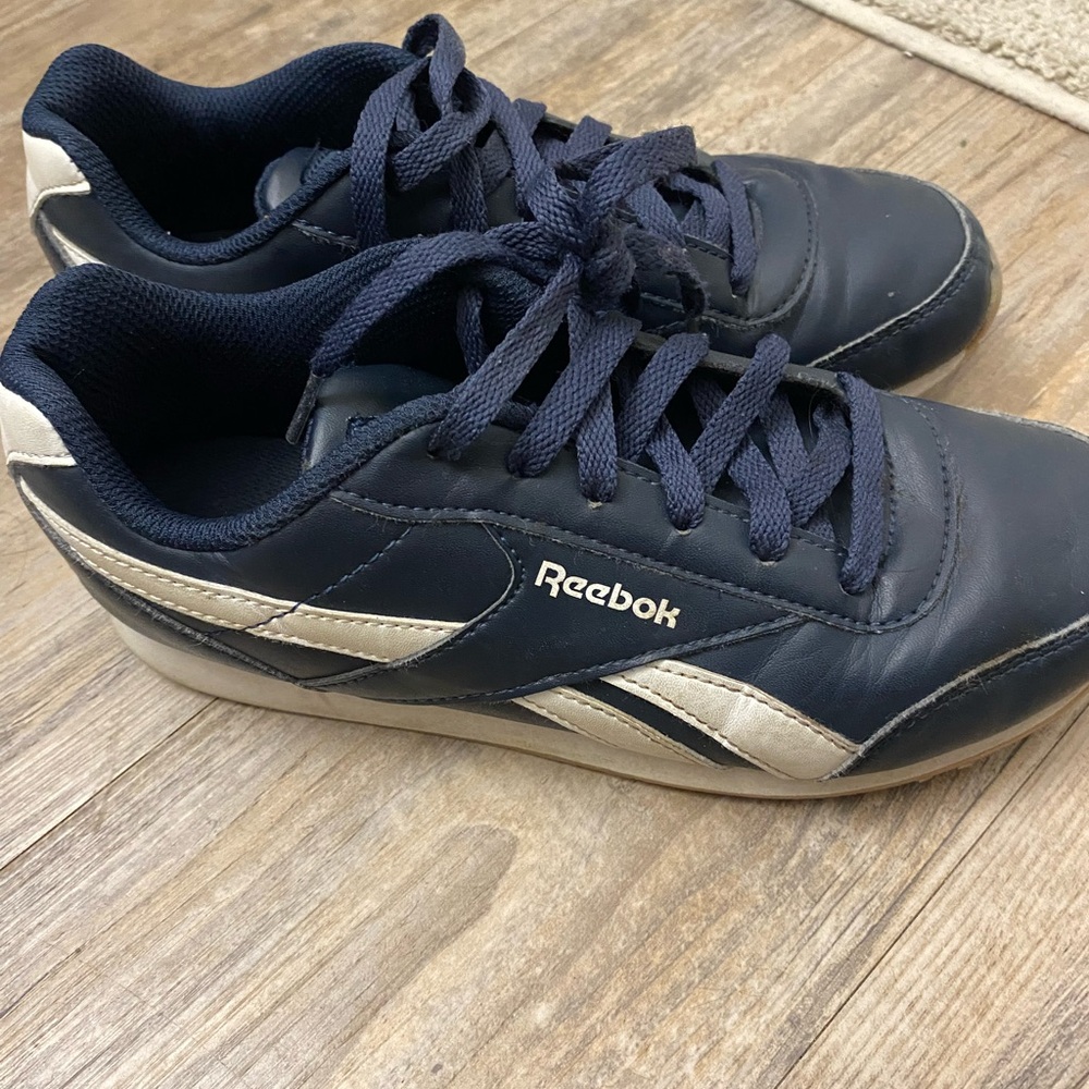 Reebok Dark Blue and Beige Athletic Shoes